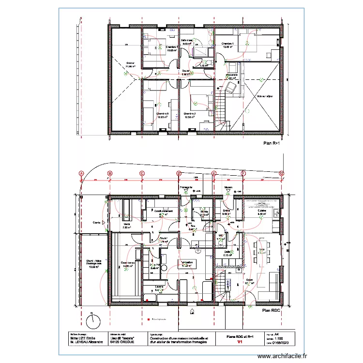 LEVEAU. Plan de 