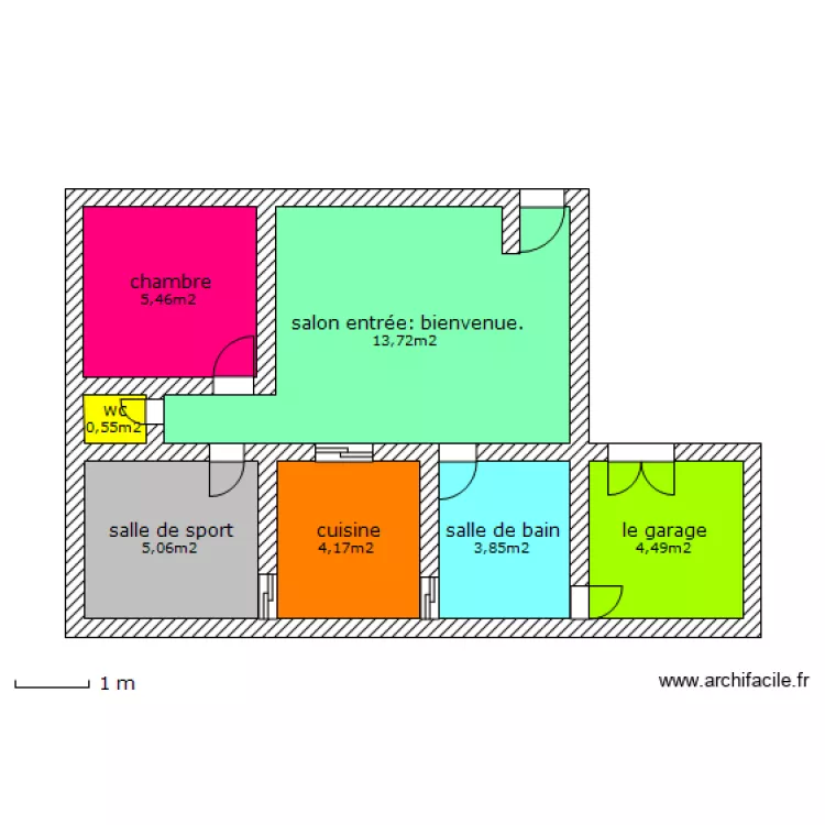 maison de mon client Jerome. Plan de 