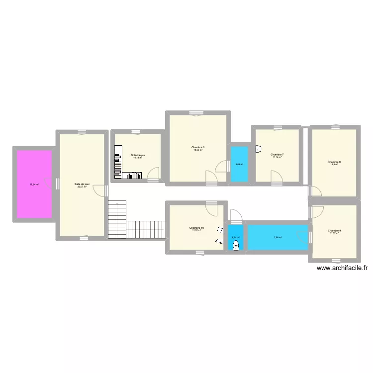 Chateau 2e &eacute;tage. Plan de 