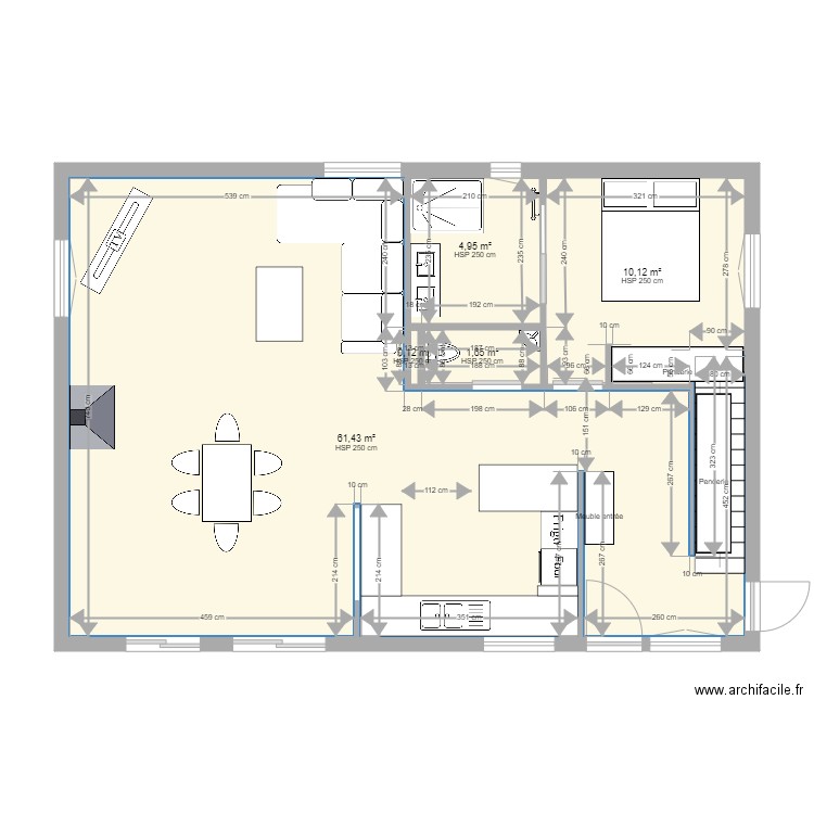 Maison Lafare Amo et celine3. Plan de 13 pièces et 158 m2