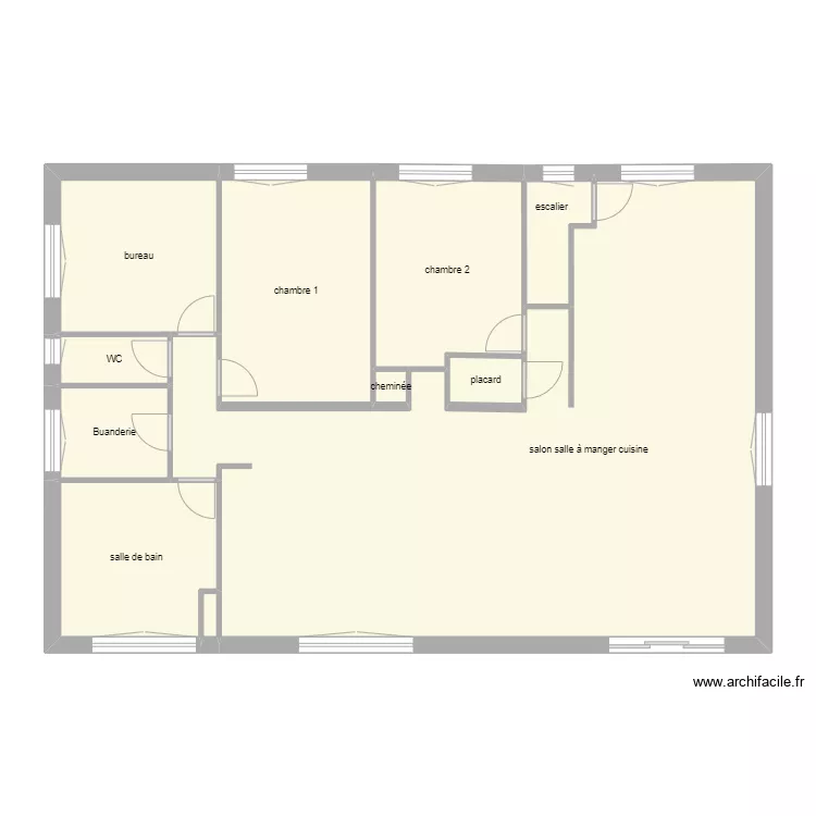 Mouzay 1e &eacute;tage. Plan de 