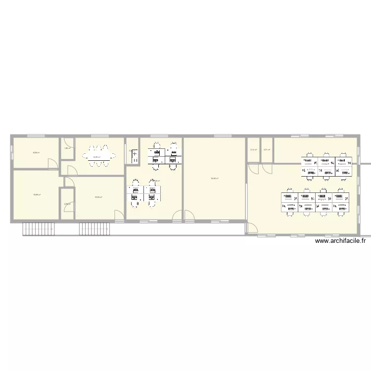 BUREAU CHLOE. Plan de 