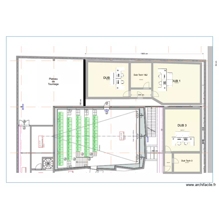 Studio Dub v2. Plan de 