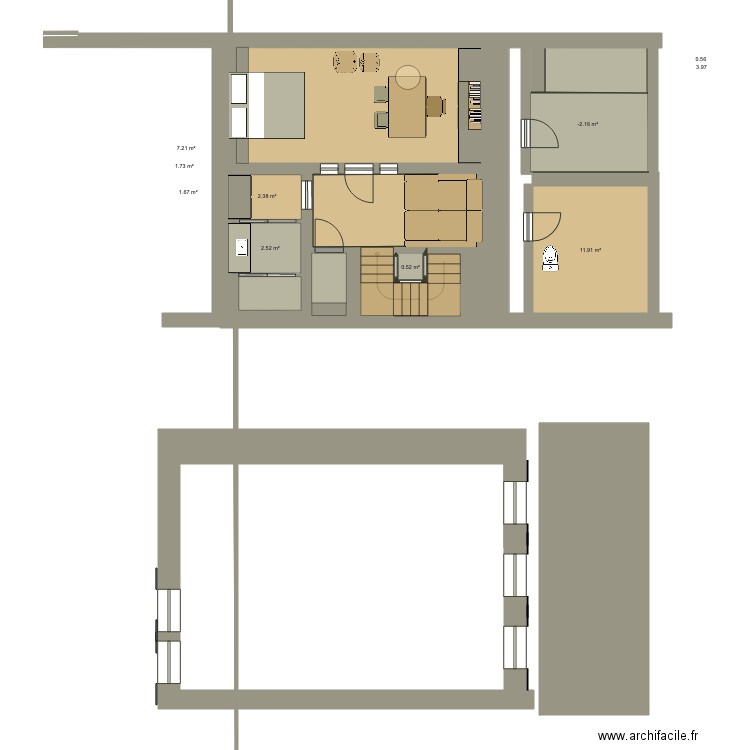 Plan Hotel particulier Etage 2. Plan de 0 pièce et 0 m2