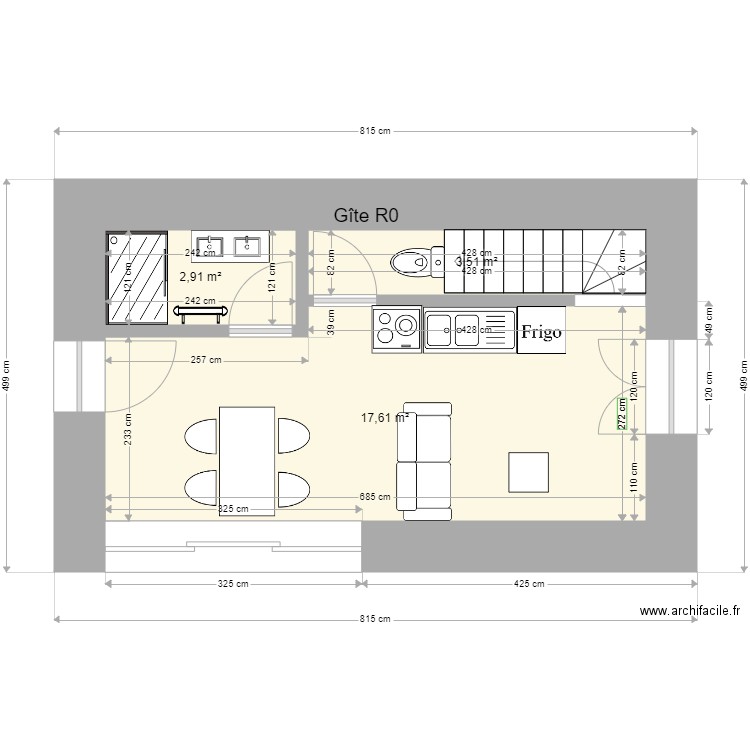 Gite R0 b2 vf. Plan de 0 pièce et 0 m2