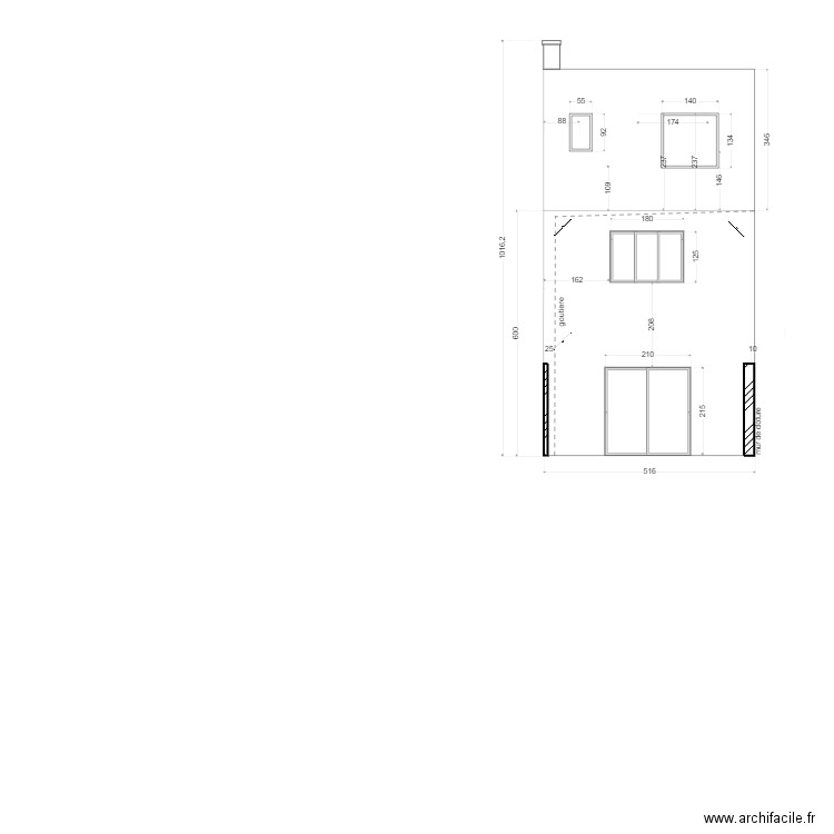 futur façade   arrièrE geoffroy OK. Plan de 0 pièce et 0 m2