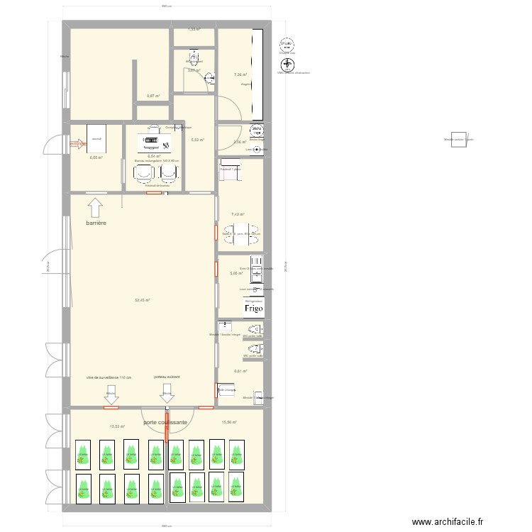 pont creche 11. Plan de 15 pièces et 150 m2