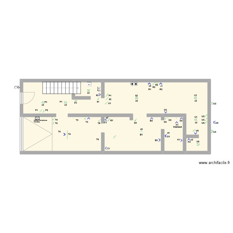 Chssee de Tubize(2)(2)(1). Plan de 1 pièce et 57 m2