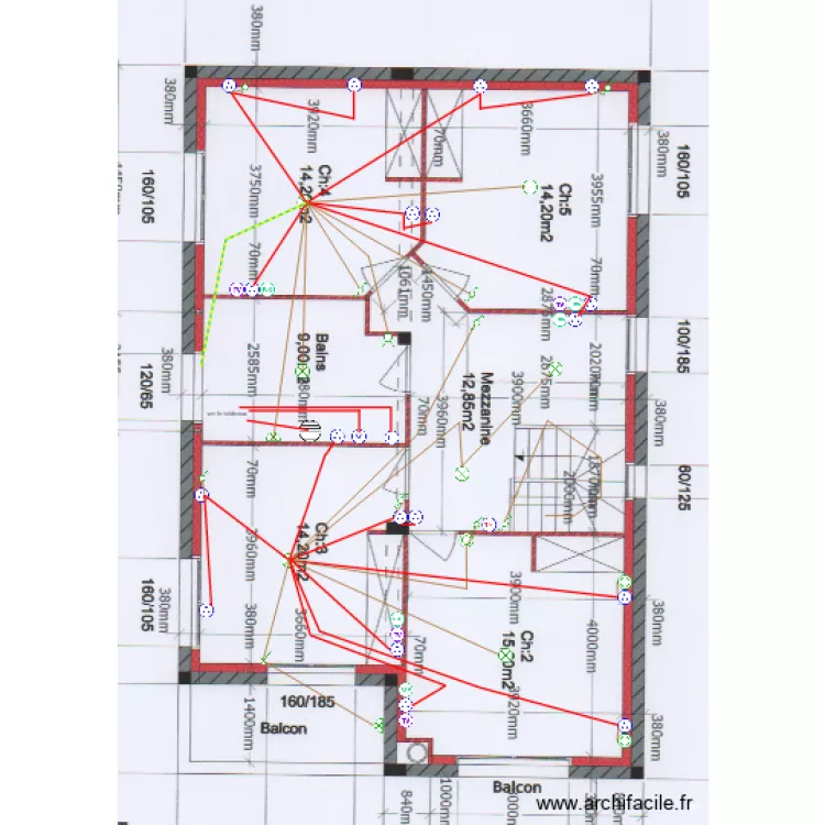 1 er. Plan de 0 pièce et 0 m2