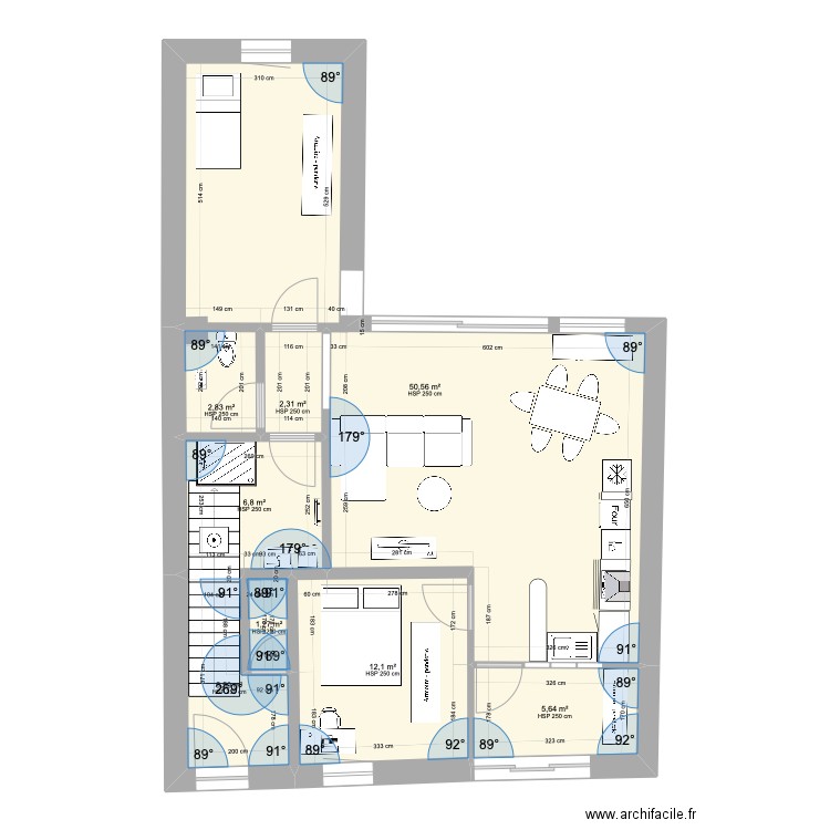 MAISON PONT DE CERVIERES. Plan de 17 pièces et 192 m2