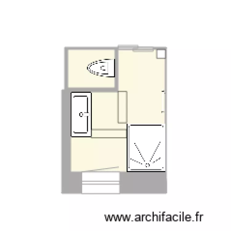 Salle de bain 2. Plan de 