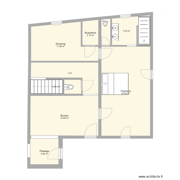 Test sdb. Plan de 0 pièce et 0 m2