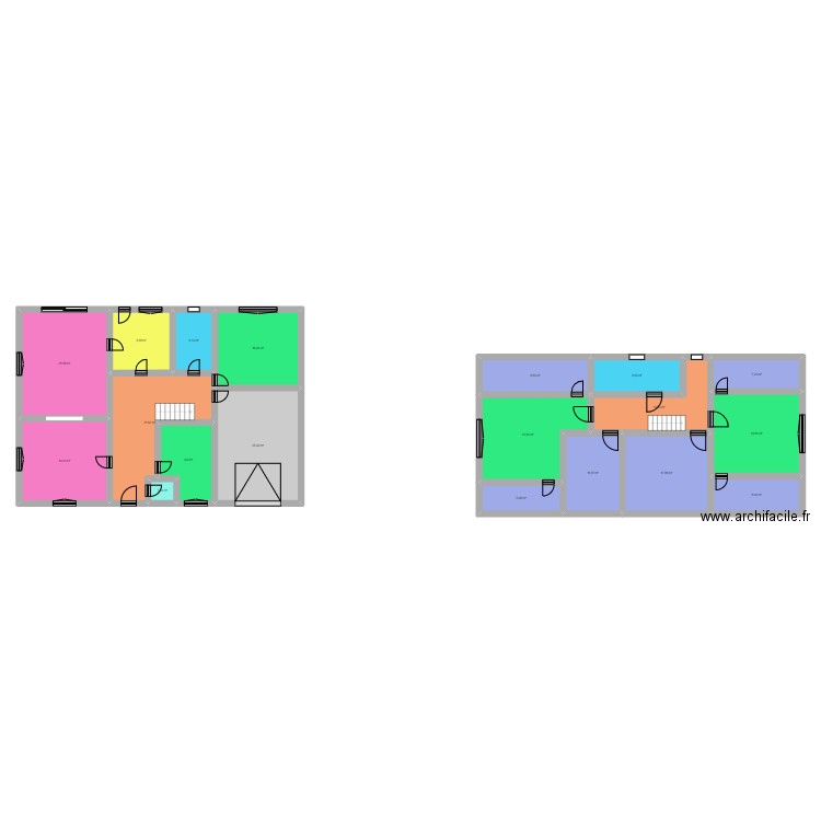 Expertise Couloury Lambermont. Plan de 19 pièces et 258 m2