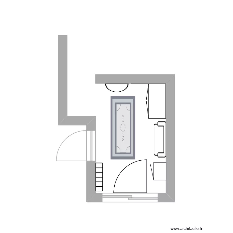 Hall entr&eacute;e. Plan de 