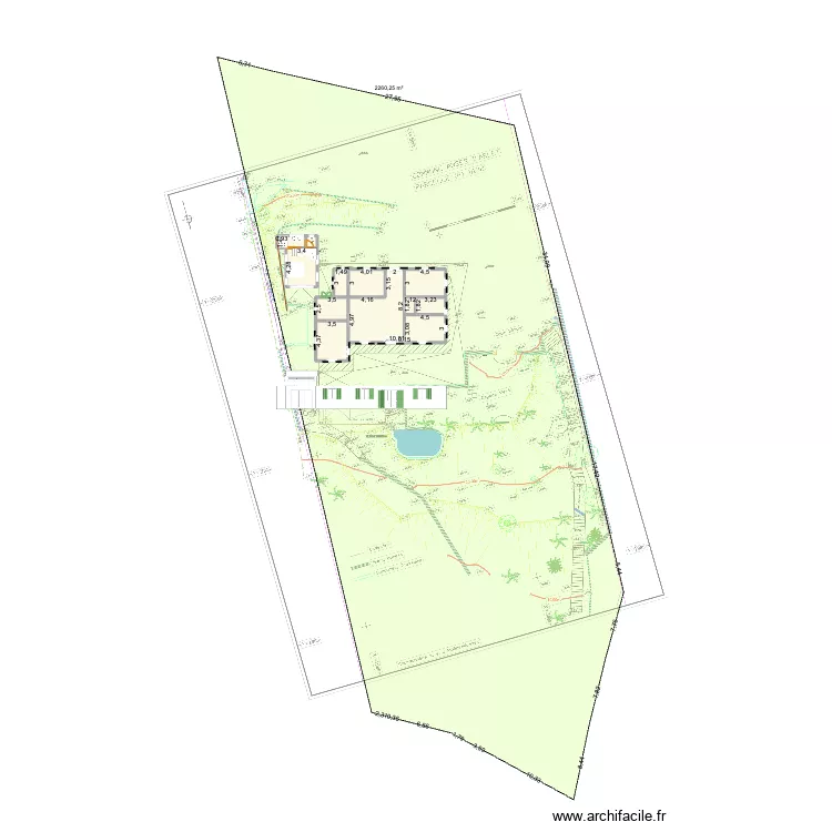 Cap Ouest - Carbet Mer. Plan de 20 pièces et 174 m²