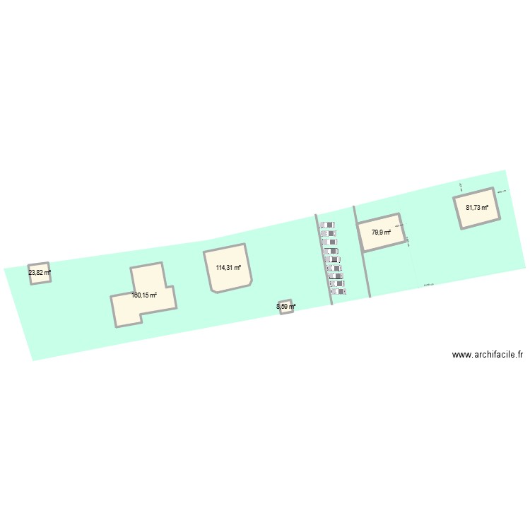 MAZAN Haut. Plan de 6 pièces et 469 m2