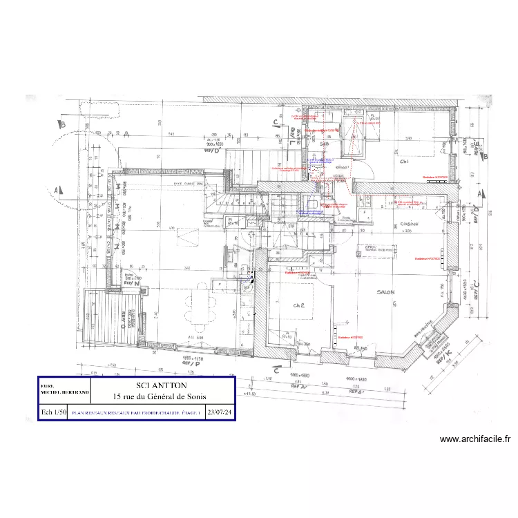 PLAN EF/EC ETAGE 1 ind C. Plan de 
