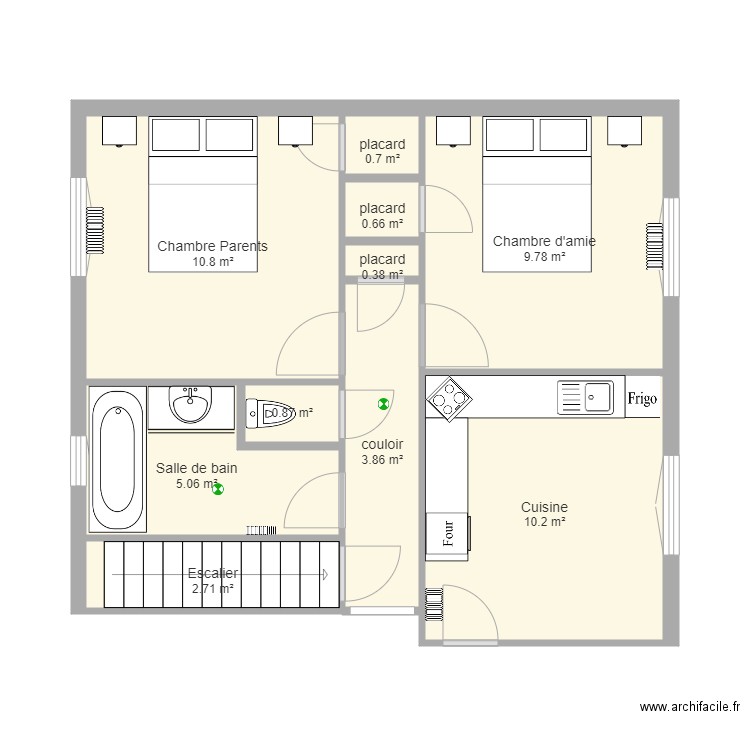 Ussac Chambre parentale ter. Plan de 0 pièce et 0 m2