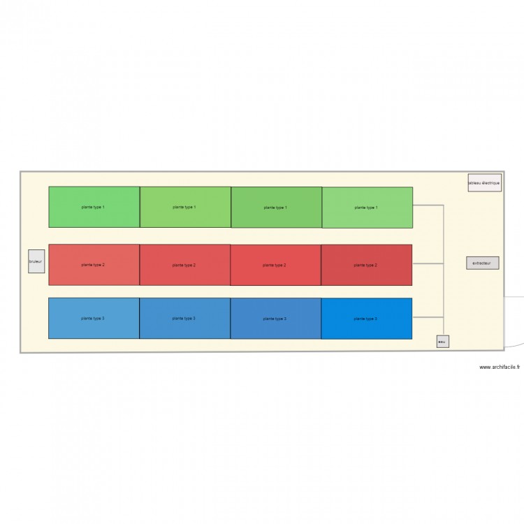 serre agricole . Plan de 0 pièce et 0 m2