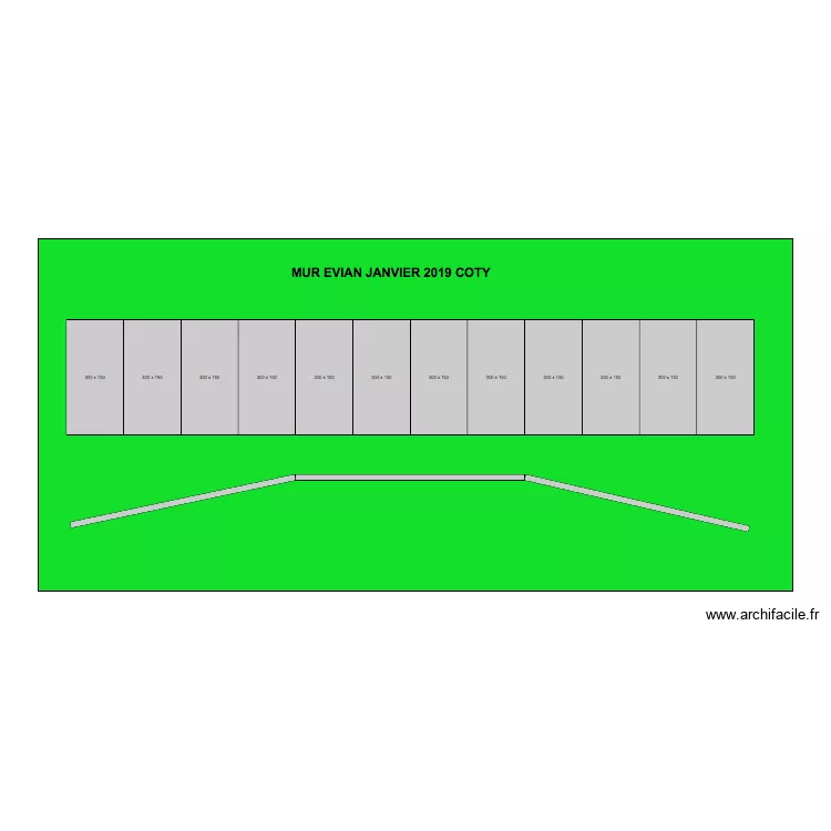 Mur Evian Coty 2019. Plan de 