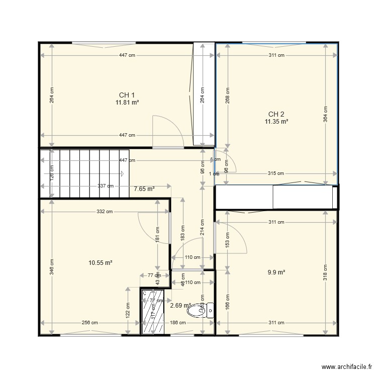 THENARD ETAGE EXISTANT. Plan de 0 pièce et 0 m2