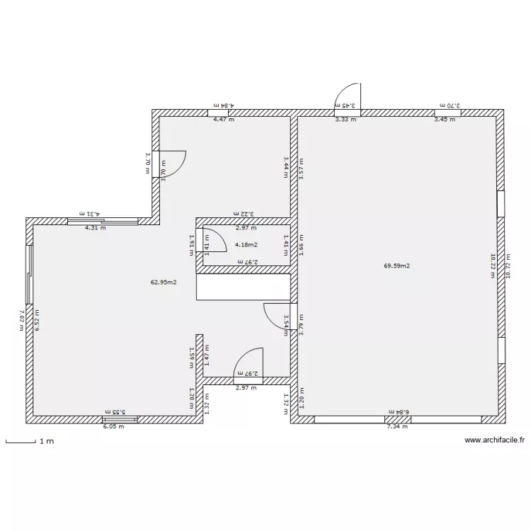 maison  RDC. Plan de 