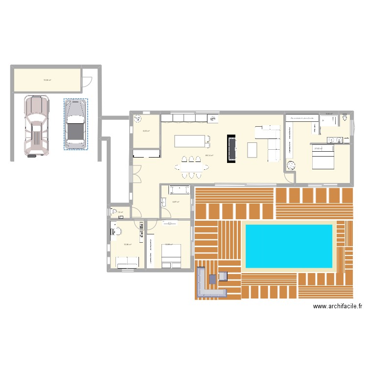maison vesco2. Plan de 9 pièces et 147 m2