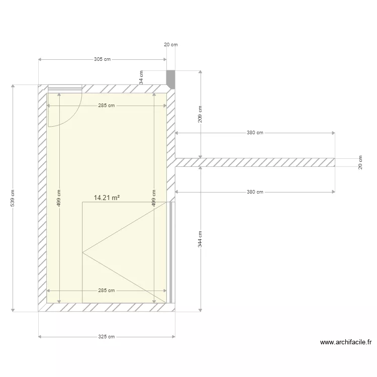 Abri Jardin. Plan de 