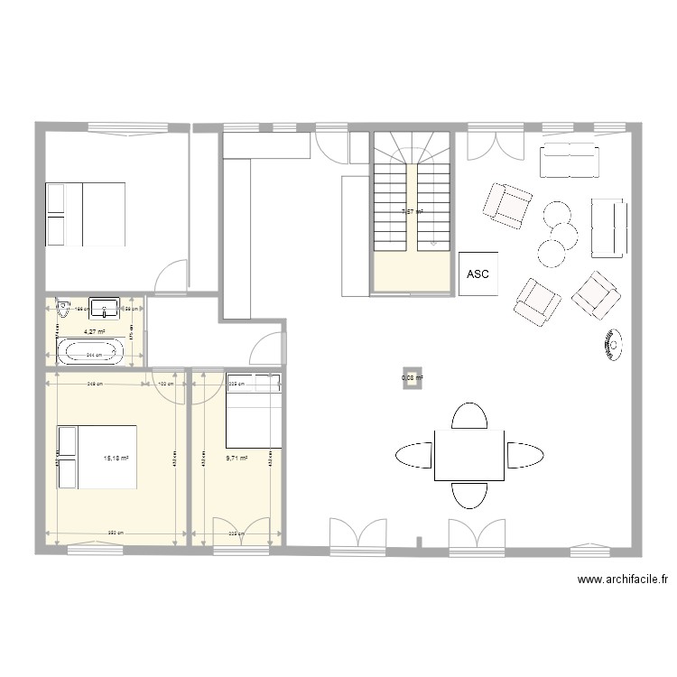 etage ier jet A. Plan de 0 pièce et 0 m2