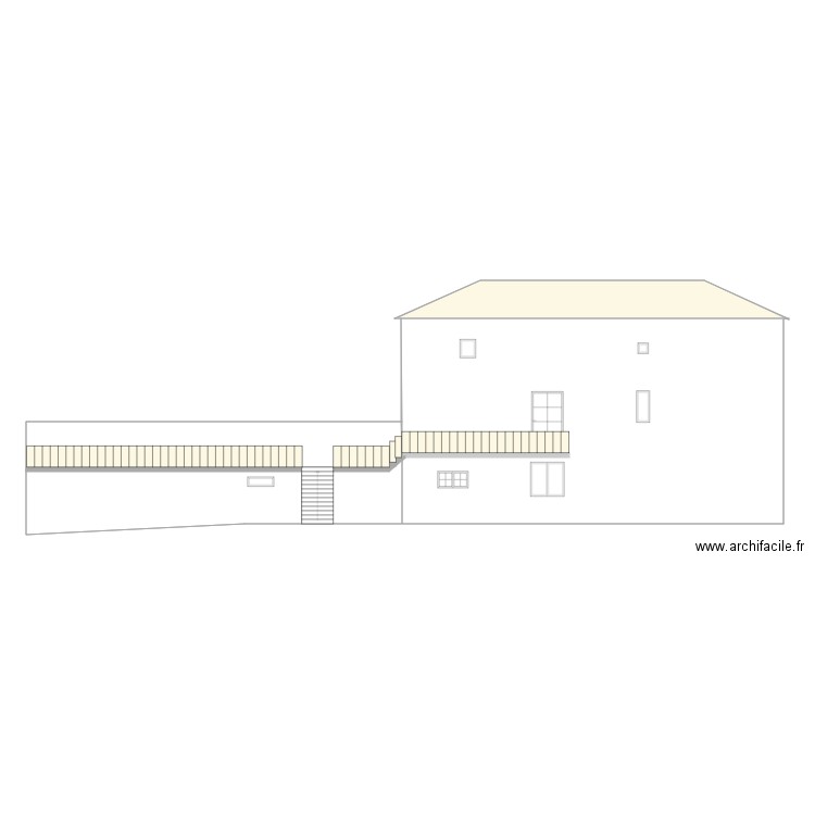 facade nord. Plan de 0 pièce et 0 m2