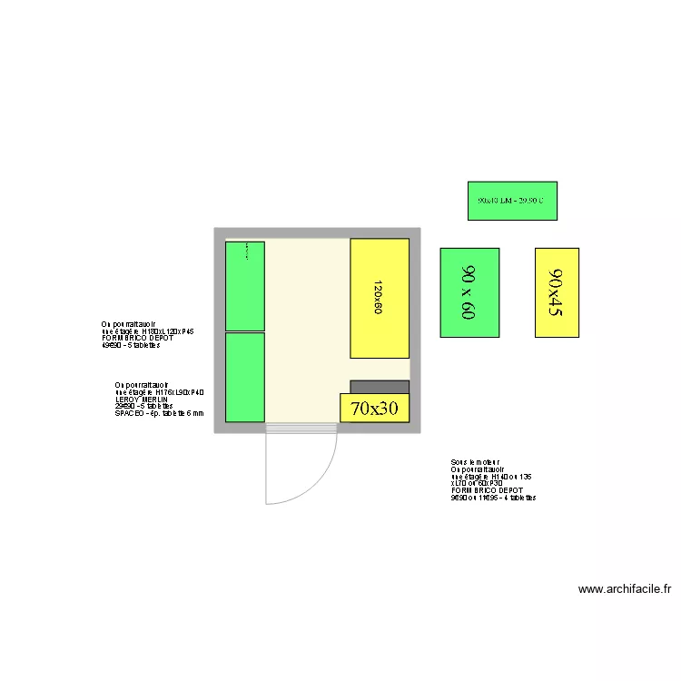 CHAMBRE FROIDE. Plan de CHAMBRE FROIDE. Plan de