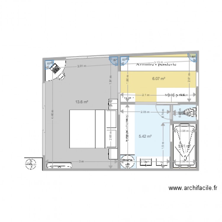 chambre maison. Plan de 0 pièce et 0 m2