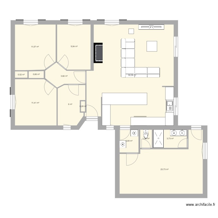 maison trova. Plan de 13 pièces et 125 m2