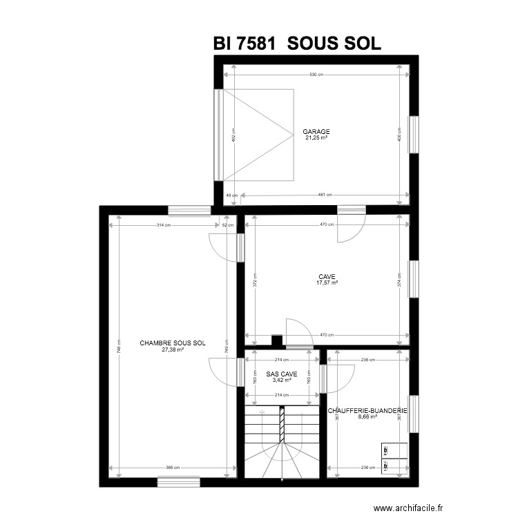 PLANS BI 7581. Plan de 0 pièce et 0 m2