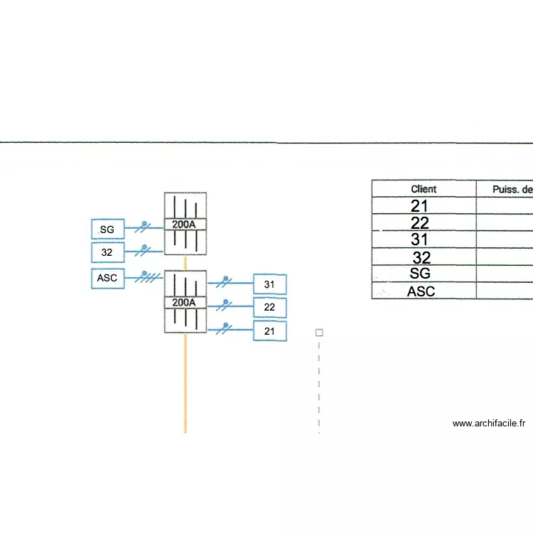 Colonne michaud R2. Plan de 