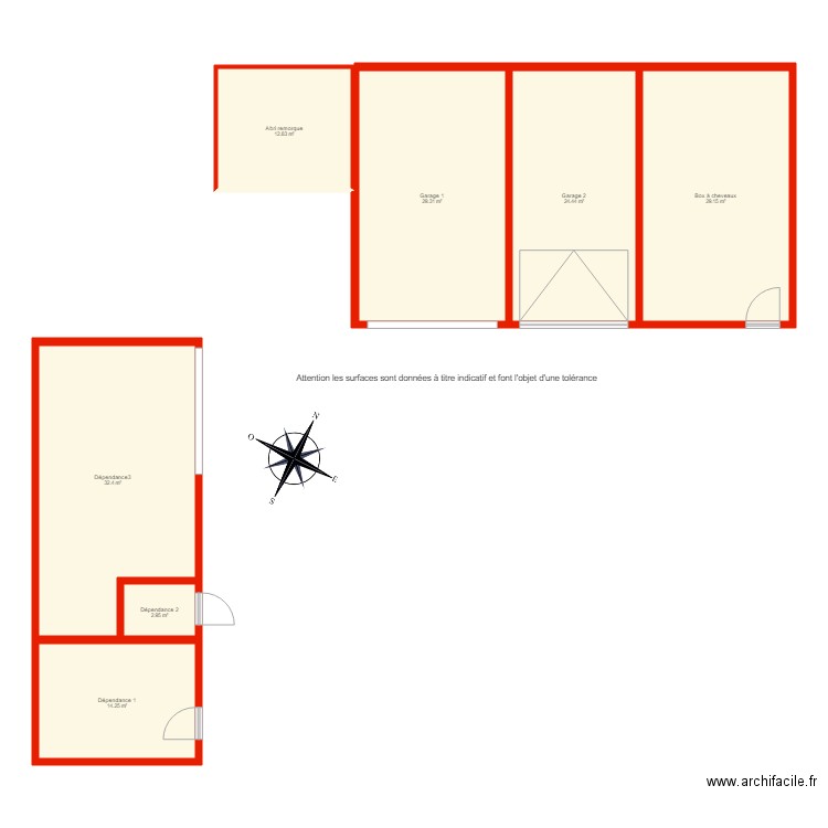 BI 2921 Dépendances non côté. Plan de 0 pièce et 0 m2