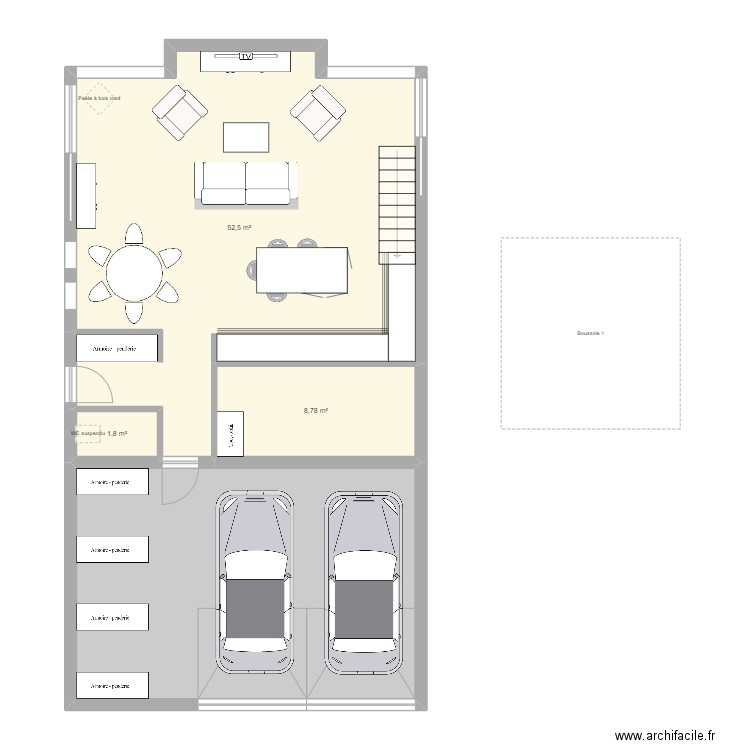 DSGDQFBIK. Plan de 12 pièces et 177 m2