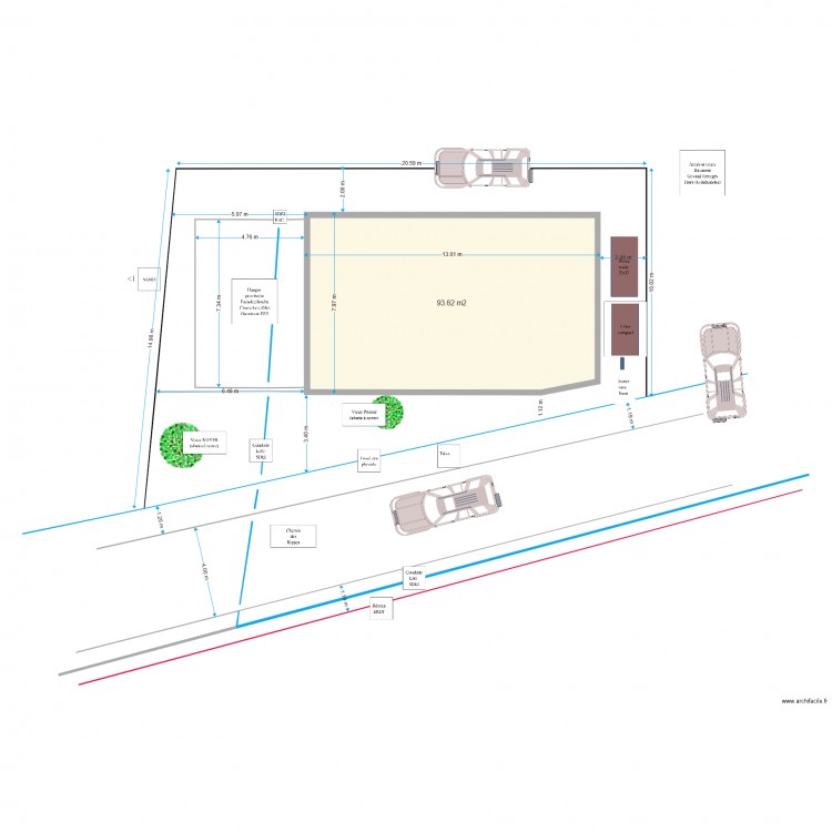 Masse positionnement. Plan de 0 pièce et 0 m2