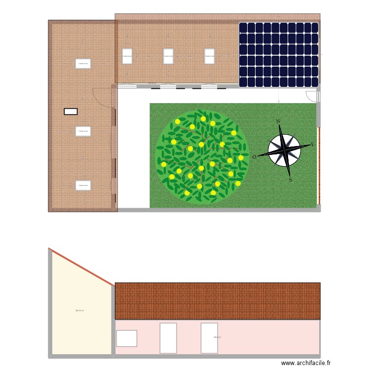 Projet maison Pervenches. Plan de 0 pièce et 0 m2