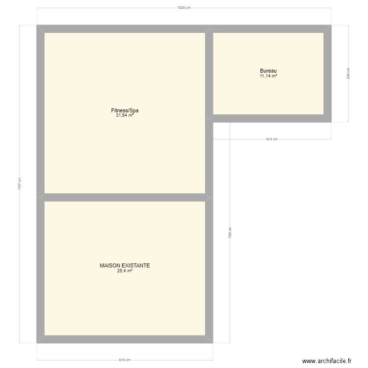 Nicolas Mathys. Plan de 3 pièces et 69 m2