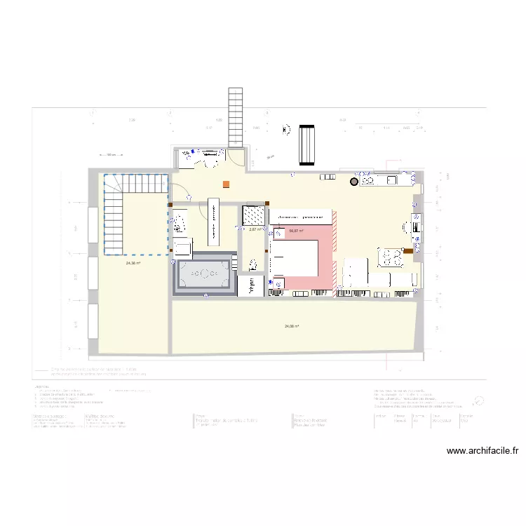 comble fini. Plan de 