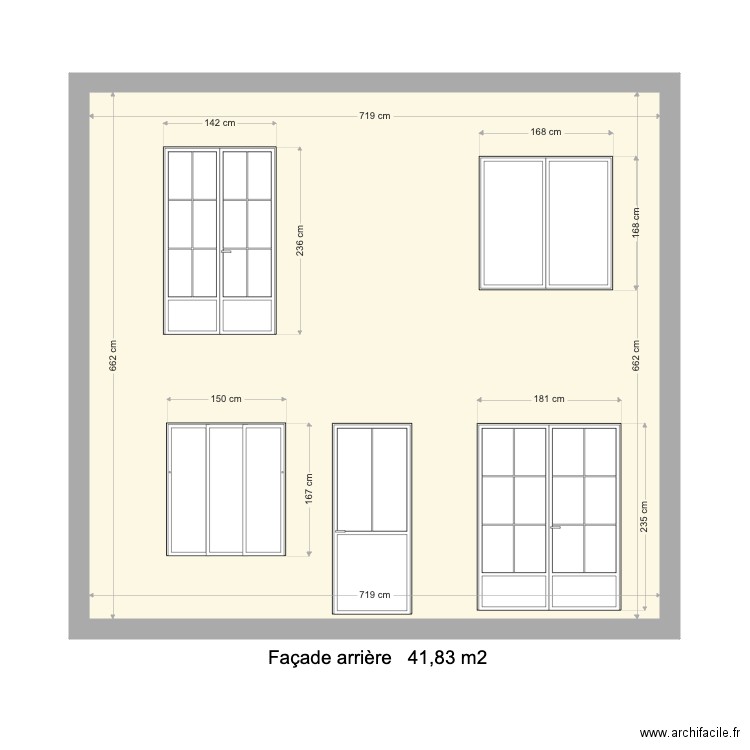 GRIERE FACADE ARRIERE. Plan de 0 pièce et 0 m2