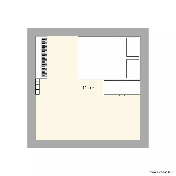 Chambre. Plan de 