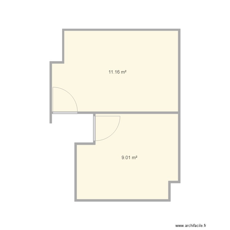 plan amenagement melody chambre et bureau. Plan de 0 pièce et 0 m2