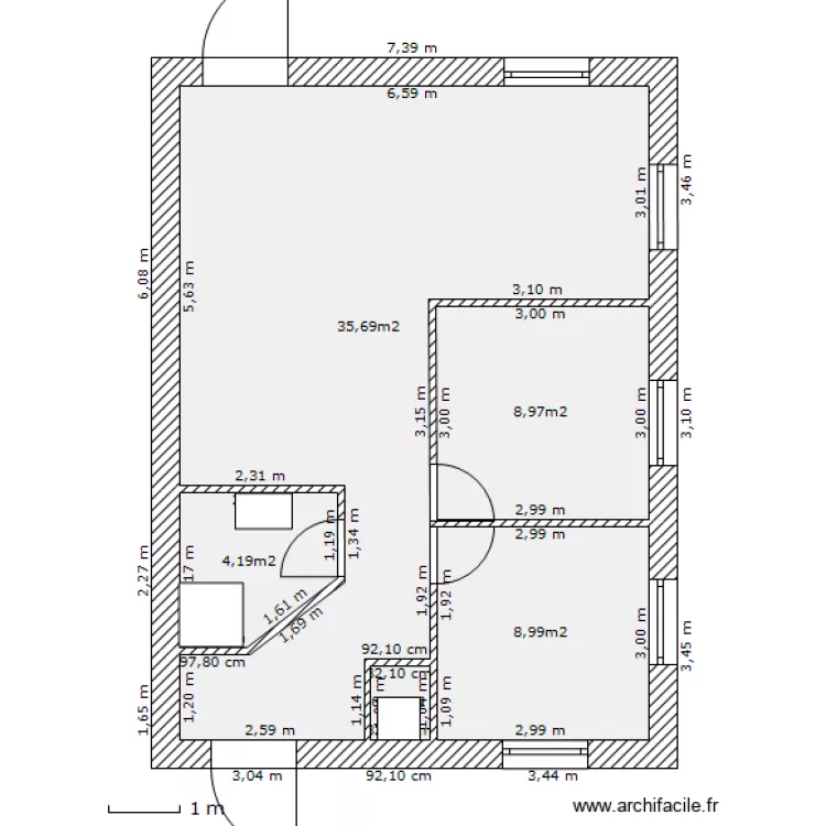 Apartememt 1 etage. Plan de Apartememt 1 etage. Plan de