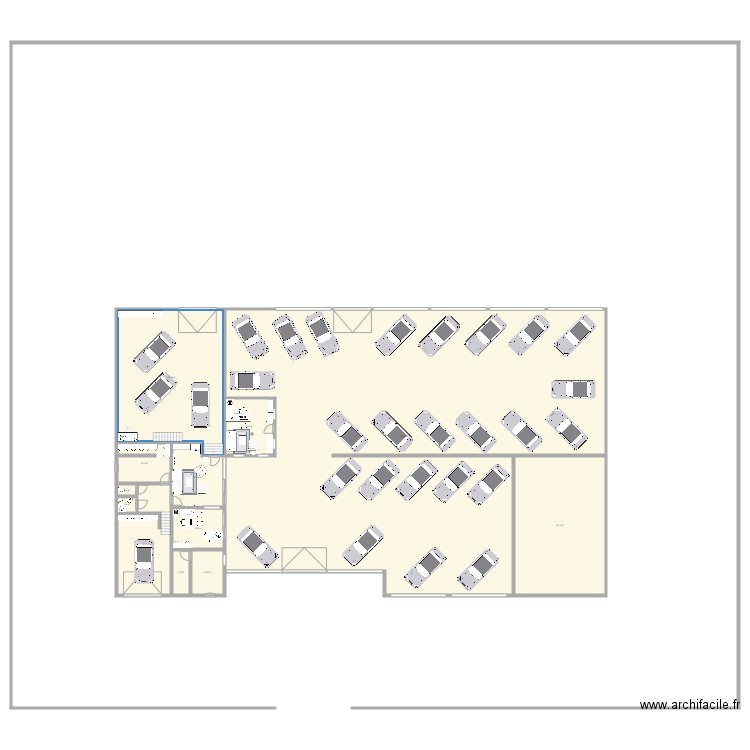 FAST CLUB BJ. Plan de 12 pièces et 1058 m2