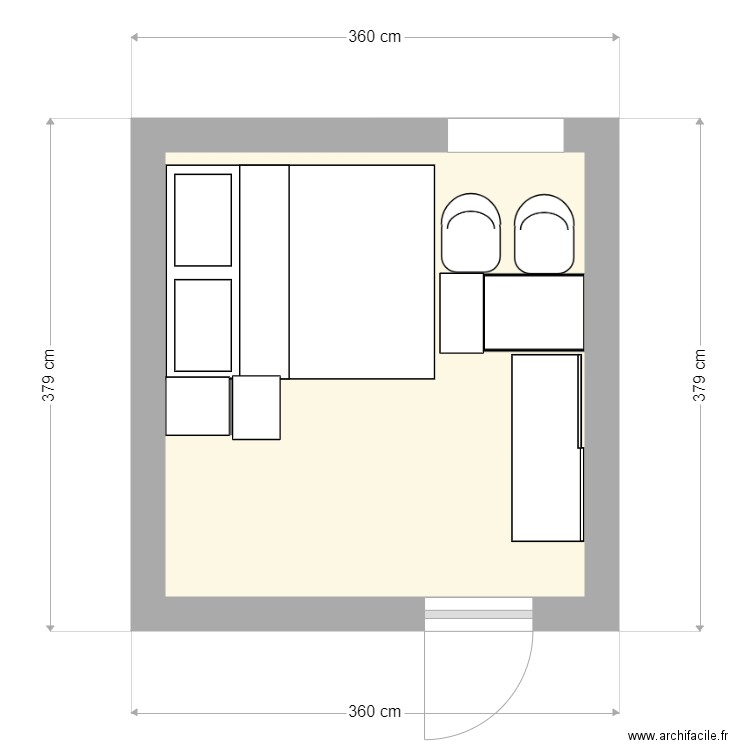 chambre gigi. Plan de 0 pièce et 0 m2