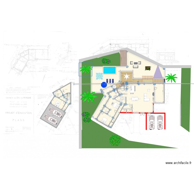 projet terrasse v4 agrandissement. Plan de 0 pièce et 0 m2