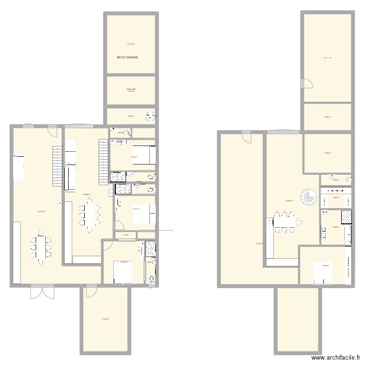 DIVONNE. Plan de 36 pièces et 634 m2