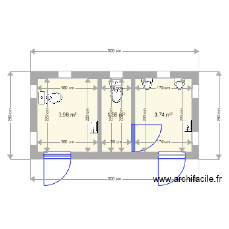 wc exterieur 2. Plan de 